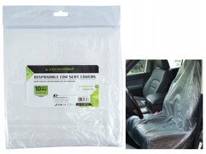 AC Products Car Seat Covers - serwisowe/warsztatowe, foliowe pokrowce na siedzenia 10szt,