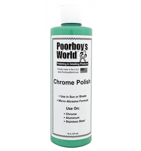 Poorboy's World Chrome Polish - delikatna pasta polerska do metalu (chromu, aluminium, stali) 473ml - Sklep detailingowy Automotive Care