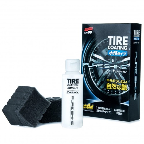 SOFT99 Water-Based Tire Coating „PURE SHINE” - dressing do opon 100 ml - Sklep detailingowy Automotive Care