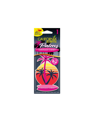 California Scents Hang Out Palms - Coronado Cherry - zawieszka zapachowa palma - Sklep detailingowy Automotive Care