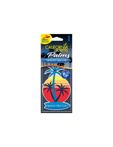 California Scents Hang Out Palms - Newport New Car - zawieszka zapachowa palma - Sklep detailingowy Automotive Care