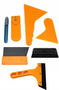 AC Products Foil PPF Set - zestaw 7 narzędzi do oklejania samochodu, rakla, nożyk