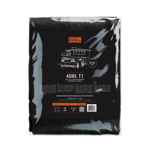 ADBL T1 – zestaw wielozadaniowych mikrofibr 40x40cm 10szt. - Sklep detailingowy Automotive Care