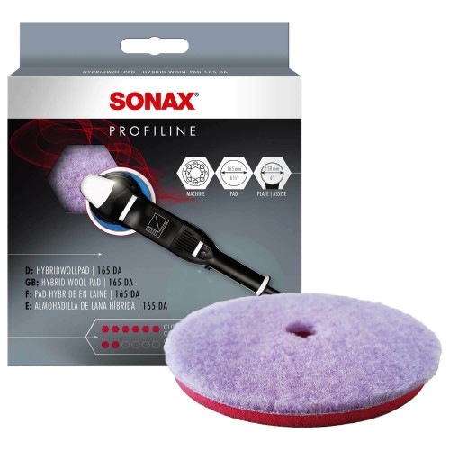 SONAX Hybrid Wool Pad HybridWollPad 143 DA - innowacy pad hybrydowy, usuwa głębokie rysy i wykańcza 143mm - Sklep detailingowy Automotive Care