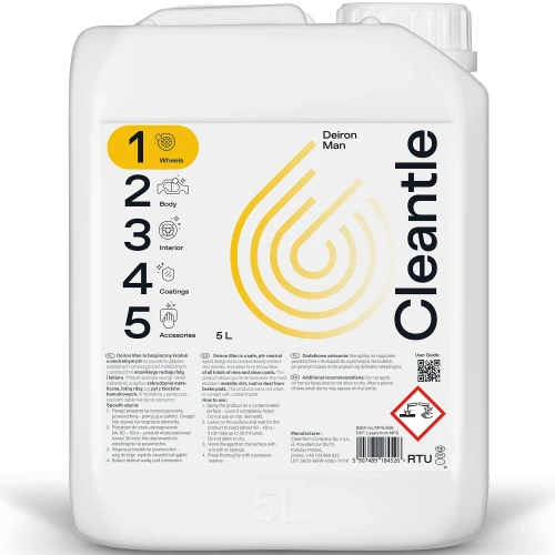 Cleantle Deiron Man - produkt do usuwania zanieczyszczeń metalicznych 5L - Sklep detailingowy Automotive Care