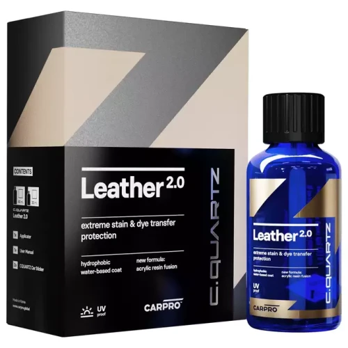 CarPro CQuartz Leather 2.0 - powłoka kwarcowa do skóry i vinylu zestaw 30 ml - Sklep detailingowy Automotive Care