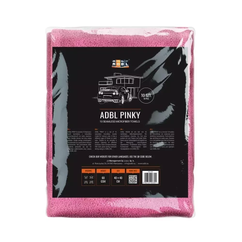 ADBL Pinky – zestaw bezszwowych mikrofibr 40x40cm 10szt. - Sklep detailingowy Automotive Care