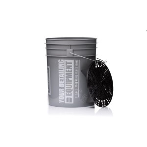 WORK STUFF Detailing Bucket WHEELS - szare profesjonalne wiadro do mycia 'koła" + separator brudu 20L