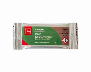 Langguth Sonnring InstantStick EC10 Sanitärreiniger - płyn do codziennego mycia powierzchni w sanitariatach (płytki, armatura, toalety, szkło) w proszku do rozcieńczenia 3g