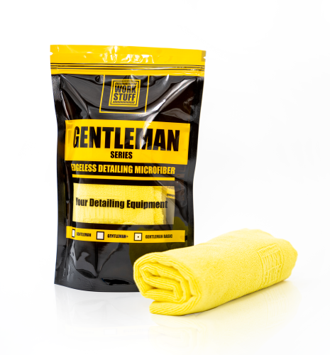 WORK STUFF Gentleman Basic Yellow – delikatna mikrofibra bez obszycia, 40x40cm, 350gsm - Sklep detailingowy Automotive Care