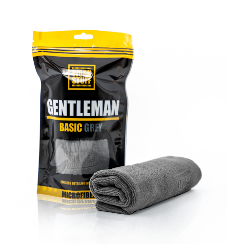 WORK STUFF Gentleman Basic Dark Grey – delikatna mikrofibra bez obszycia, 40x40cm, 350gsm - Sklep detailingowy Automotive Care