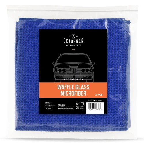 Deturner Waffle Glass Microfiber - mikrofibra waflowa do czyszczenia szyb 2szt. - Sklep detailingowy Automotive Care