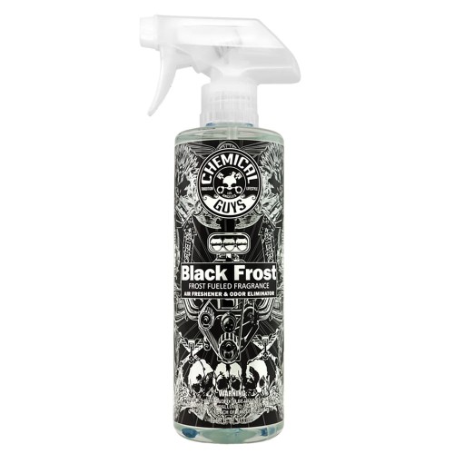 Chemical Guys Black Frost Air Freshener & Odor Eliminator - odświeżacz powietrza  473ml - Sklep detailingowy Automotive Care