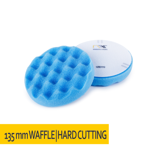 NAT Niebieska Karbowana Twarda Gąbka polerska 135mm - Sklep detailingowy Automotive Care