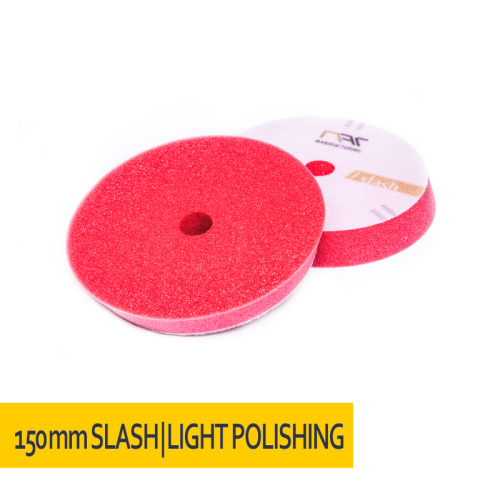 NAT Slash DA Czerwona Średnio Miękka gąbka polerska 133/148mm - Sklep detailingowy Automotive Care
