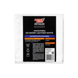Moje Auto Detailer LEATHER WHITE - mikrofibra do czyszczenia i pielęgnacji powierzchni skórzanych  310g/m2 40x40cm
