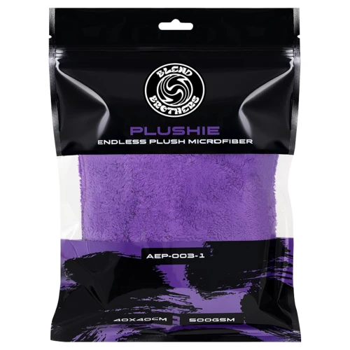 Blend Brothers PLUSHIE Endless Plush Microfiber 500GSM Purple - ultra miękka szmatka z mikrofibry - Sklep detailingowy Automotive Care