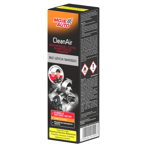 Moje Auto CleanAir - odświeżacz, czyszczenie klimatyzacji i nawiewów, biobójczy 150ml - Sklep detailingowy Automotive Care