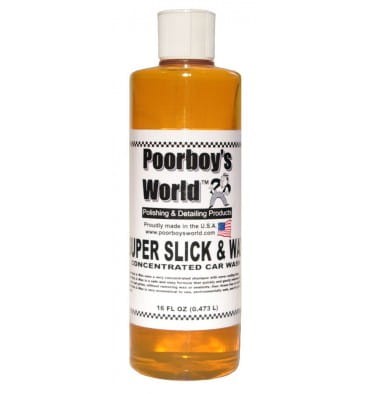 Poorboy's World Super Slick & Wax - szampon samochodowy z woskiem 473ml - Sklep detailingowy Automotive Care